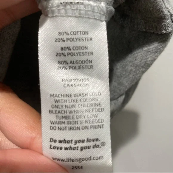 Life is Good Crusher Tee Virtual Meeting Dogs Gray XS - Picture 7 of 9